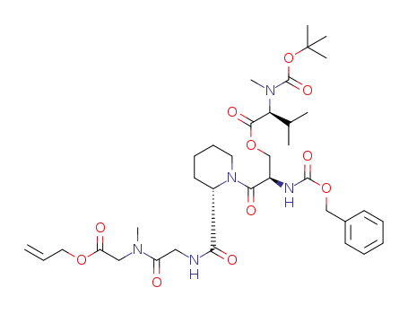 N-Cbz-D-Ser[N-Me-Boc-Val]-L-Pip-Gly-Sar allyl ester