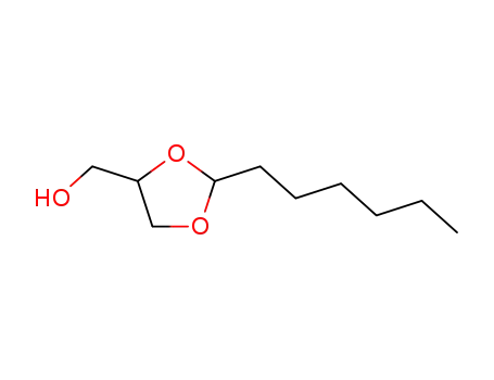 Molecular Structure of 1708-35-6 (1,3-Dioxolane-4-methanol, 2-hexyl-)