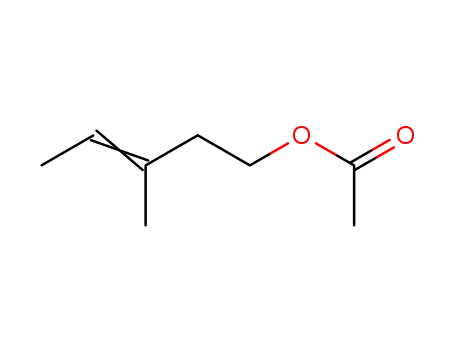 Molecular Structure of 1708-97-0 (3-methylpent-3-en-1-yl acetate)