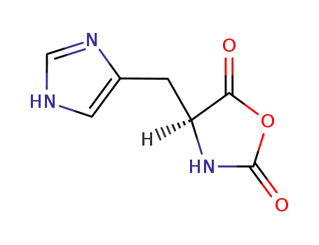 Molecular Structure of 23640-03-1 (4-(1H-imidazol-4-ylmethyl)oxazolidine-2,5-dione)
