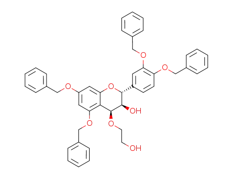 (2R,3S,4S)-5,7,3',4'-tetrabenzyloxy-4-(2-hydroxyethyloxy)flavan-3-ol