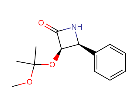2-Azetidinone, 3-(1-methoxy-1-methylethoxy)-4-phenyl-, (3R-cis)-