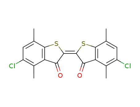 5,5'-Dichloro-4,4',7,7'-tetramethyl-3H,3'H-[2,2'-bibenzo[b]thiophenylidene]-3,3'-dione 2379-75-1