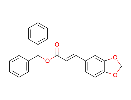 Molecular Structure of 85580-21-8 (3,4-methylenedioxycinnamic acid benzhydryl ester)