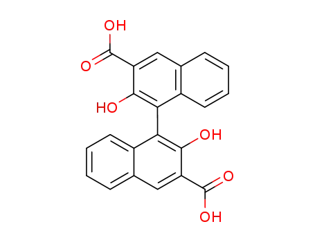 Molecular Structure of 18531-92-5 ((aR)-2,2'-Dihydroxy-1,1'-binaphthalene-3,3'-dicarboxylic acid)