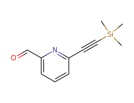 Molecular Structure of 183438-94-0 (6-(2-trimethylsilylethynyl)pyridin-2-carbaldehyde)