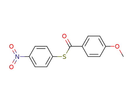 Molecular Structure of 77750-05-1 (Benzenecarbothioic acid, 4-methoxy-, S-(4-nitrophenyl) ester)