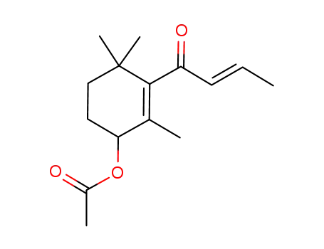 Molecular Structure of 945426-71-1 ((2E)-1-[3-(Acetyloxy)-2,6,6-trimethyl-1-cyclohexen-1-yl]-2-buten-1-one)