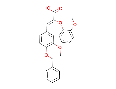 2-Propenoic acid,
2-(2-methoxyphenoxy)-3-[3-methoxy-4-(phenylmethoxy)phenyl]-, (Z)-