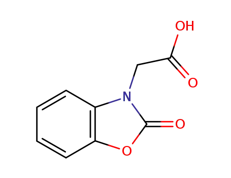 Molecular Structure of 13610-49-6 ((2-OXO-1,3-BENZOXAZOL-3(2H)-YL)ACETIC ACID)