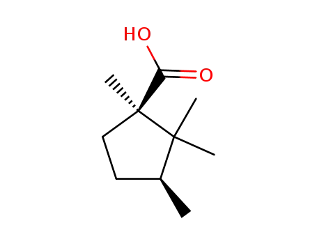 Molecular Structure of 448188-10-1 (Cyclopentanecarboxylic acid, 1,2,2,3-tetramethyl-, (1R,3S)-)