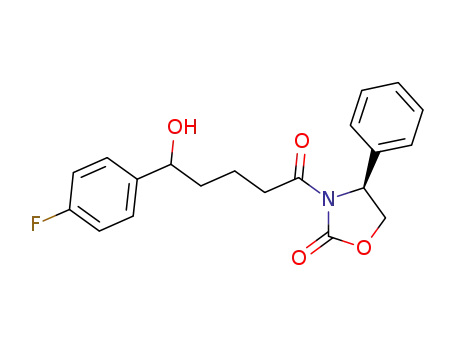 Molecular Structure of 528565-93-7 ((S)-3-((R)-5-(4-fluorophenyl)-5-hydroxypentanoyl)-4-phenyloxazolidin-2-one)