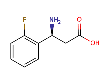 Molecular Structure of 151911-32-9 ((S)-3-AMINO-3-(2-FLUORO-PHENYL)-PROPIONIC ACID)