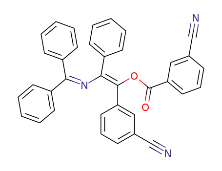 Benzoic acid, 3-cyano-,
1-(3-cyanophenyl)-2-[(diphenylmethylene)amino]-2-phenylethenyl ester,
(E)-