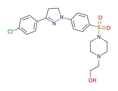 2-[4-[4-[5-(4-chlorophenyl)-3,4-dihydropyrazol-2-yl]phenyl]sulfonylpiperazin-1-yl]ethanol