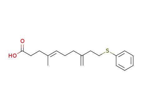 Molecular Structure of 87639-60-9 (4-Decenoic acid, 4-methyl-8-methylene-10-(phenylthio)-, (E)-)