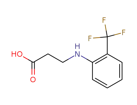 Molecular Structure of 71002-49-8 (b-Alanine, N-[2-(trifluoromethyl)phenyl]-)