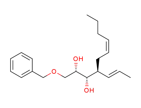 Molecular Structure of 1192553-20-0 ((2S,3S,4S)-1-benzyloxy-4-[(E)-1-propenyl]-(Z)-dec-6-ene-2,3-diol)
