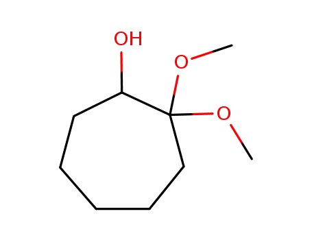Molecular Structure of 90054-92-5 (Cycloheptanol, 2,2-dimethoxy-)