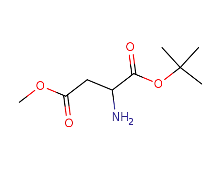 Molecular Structure of 126181-44-0 (2-Amino-succinic acid 1-tert-butyl ester 4-methyl ester)