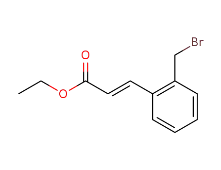 Molecular Structure of 60633-90-1 (2-Propenoic acid, 3-[2-(bromomethyl)phenyl]-, ethyl ester, (E)-)
