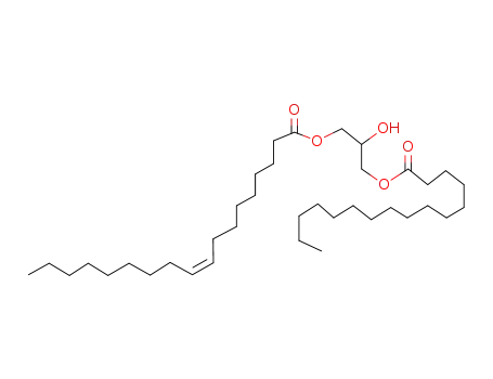Molecular Structure of 3343-30-4 (rac 1-Oleoyl-3-palmitoylglycerol)