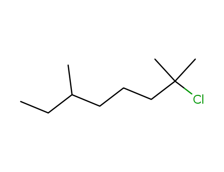 Molecular Structure of 102736-13-0 (2-chloro-2,6-dimethyloctane)