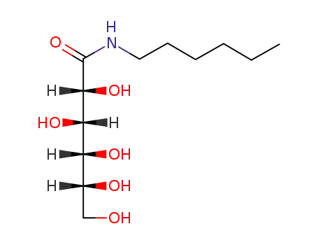 Molecular Structure of 18375-59-2 (N-hexyl-D-gluconamide)