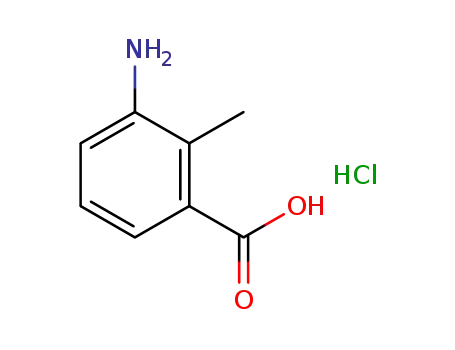 Molecular Structure of 141607-18-3 (3-amino-2-methylbenzoic acid hydrochloride)