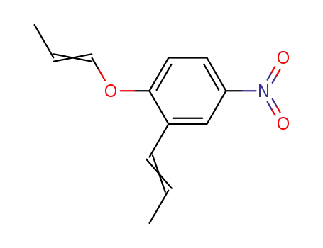 Molecular Structure of 863659-53-4 (Benzene, 4-nitro-2-(1-propenyl)-1-(1-propenyloxy)-)