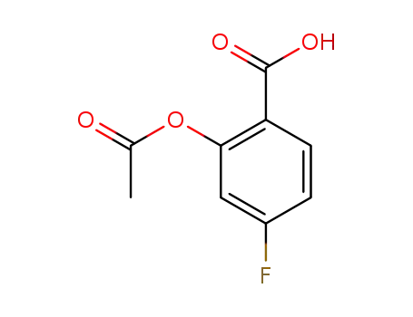 Molecular Structure of 1736-00-1 (Benzoic acid, 2-(acetyloxy)-4-fluoro-)