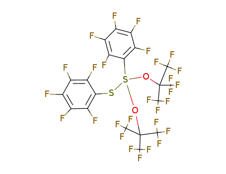 Molecular Structure of 71212-59-4 (bis(nonafluoro-tert-butoxy)(pentafluorophenylsulfanyl)trifluorophenylsulfur(IV))