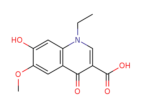 Molecular Structure of 18465-38-8 (1-ethyl-1,4-dihydro-7-hydroxy-6-methoxy-4-oxoquinoline-3-carboxylic acid)