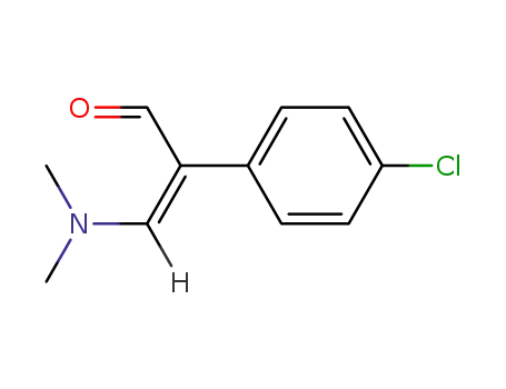 Molecular Structure of 85907-66-0 ((Z)-2-(4-CHLOROPHENYL)-3-(DIMETHYLAMINO)-2-PROPENAL)