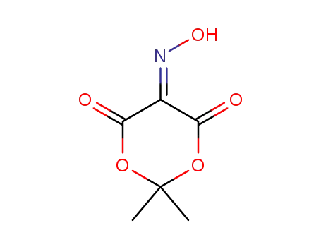 Molecular Structure of 81539-54-0 (1,3-Dioxane-4,5,6-trione, 2,2-dimethyl-, 5-oxime)
