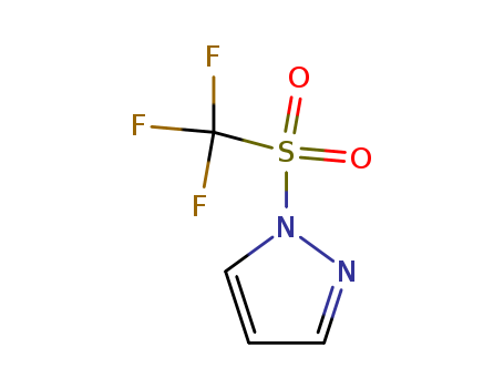 Molecular Structure of 117632-72-1 (1H-Pyrazole, 1-[(trifluoromethyl)sulfonyl]-)