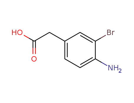 Molecular Structure of 66955-75-7 (BENZENEACETIC ACID, 4-AMINO-3-BROMO-)