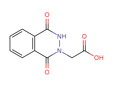 Molecular Structure of 2257-64-9 ((1,4-DIOXO-3,4-DIHYDROPHTHALAZIN-2(1H)-YL)ACETIC ACID)