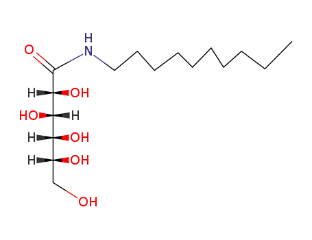 Molecular Structure of 18375-62-7 (N-decyl-D-gluconamide)