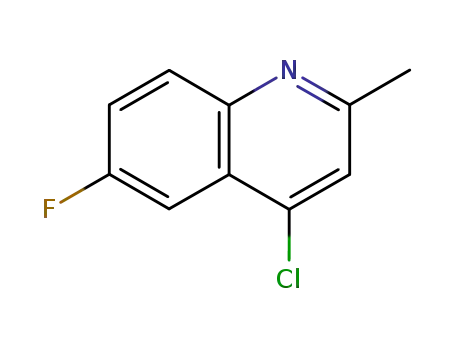 Molecular Structure of 18529-01-6 (4-CHLORO-6-FLUORO-2-METHYLQUINOLINE)