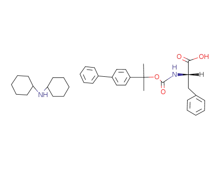 Molecular Structure of 18635-03-5 (N-((1-(1,1-Biphenyl)-4-yl-1-methylethoxy)carbonyl)-3-phenyl-L-alanine, compound with dicyclohexylamine (1:1))