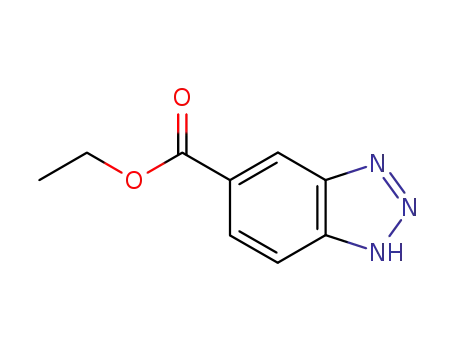 Molecular Structure of 73605-91-1 (1H-Benzotriazole-5-carboxylic acid ethyl ester)