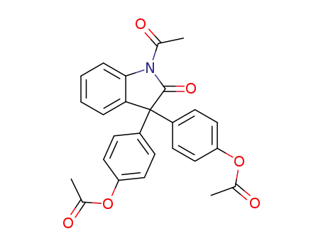 Molecular Structure of 18869-73-3 (4,4'-(1-acetyl-2-oxoindolin-3-ylidene)diphenyl di(acetate))