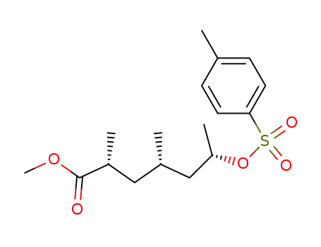 Molecular Structure of 162425-30-1 ((2R,4S,6S)-2,4-Dimethyl-6-(toluene-4-sulfonyloxy)-heptanoic acid methyl ester)