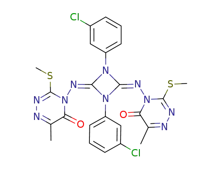 1,2,4-Triazin-5(4H)-one, 4,4'-[[1,3-bis(3-chlorophenyl)-1,3-diazetidine-2,4-diylidene]dinitrilo]bis[6-methyl-3-(methylthio)-