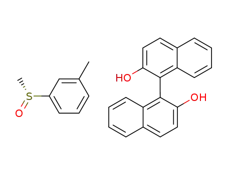 Molecular Structure of 96026-44-7 ([1,1']Binaphthalenyl-2,2'-diol; compound with 1-((R)-methanesulfinyl)-3-methyl-benzene)
