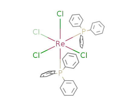 Molecular Structure of 16853-54-6 (Rhenium, tetrachlorobis(triphenylphosphine)-)