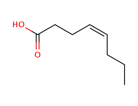 Molecular Structure of 18654-81-4 ((Z)-oct-4-enoic acid)