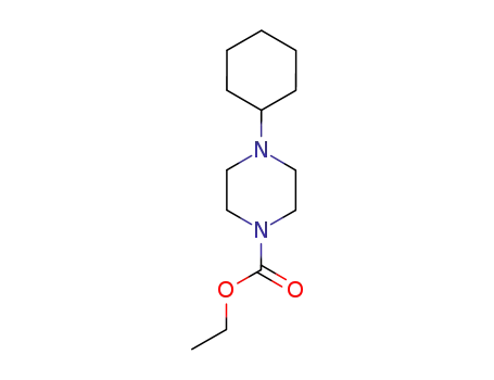 Molecular Structure of 89011-67-6 (1-Piperazinecarboxylic acid, 4-cyclohexyl-, ethyl ester)