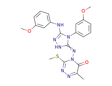 1,2,4-Triazin-5(4H)-one,
4-[[4-(3-methoxyphenyl)-5-[(3-methoxyphenyl)amino]-4H-1,2,4-triazol-3-
yl]amino]-6-methyl-3-(methylthio)-